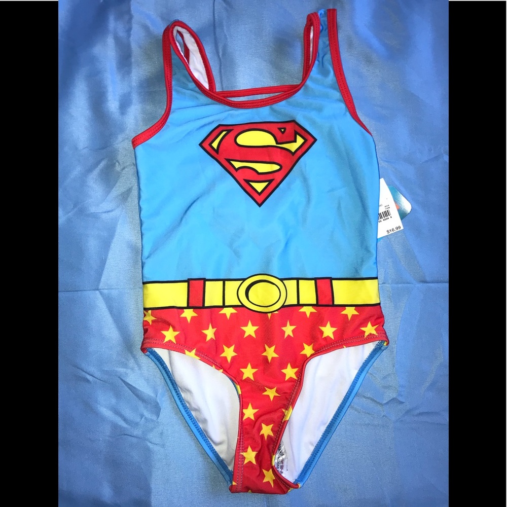New with tags~ girls Superman Swim suit~ size 4T